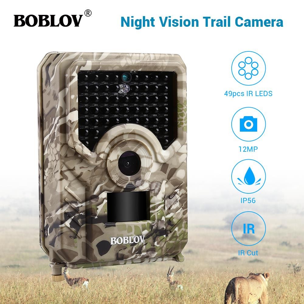 BOBLOV PR200 12MP 49PCS IR Leds Trail Hunting Camera Waterproof