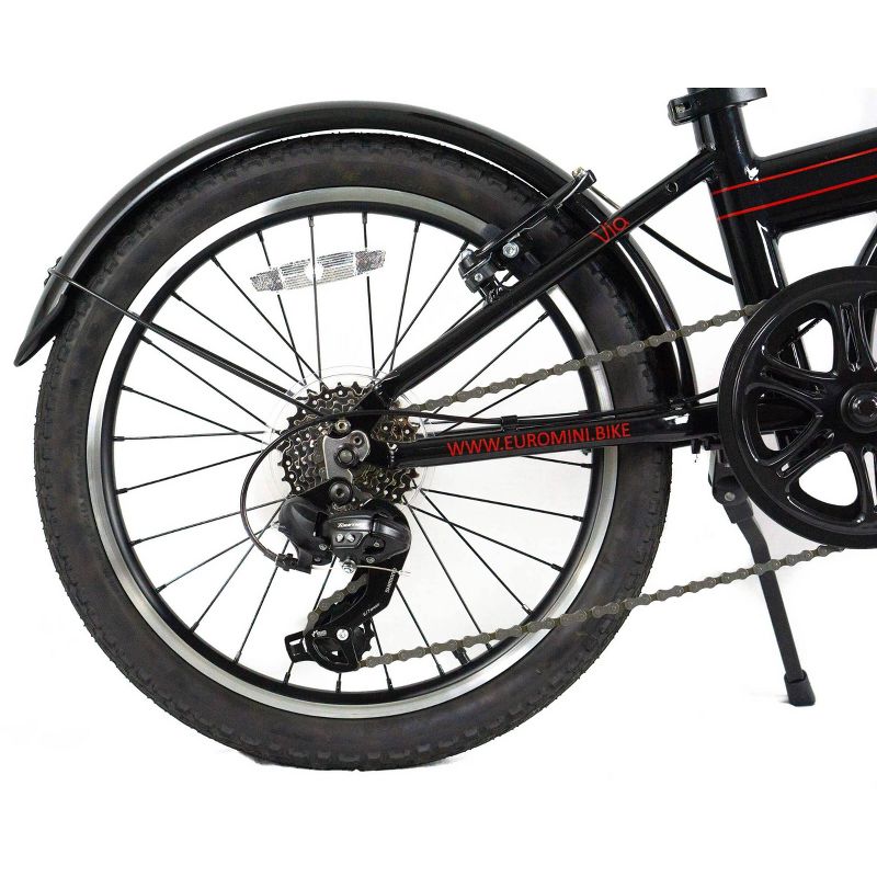 ZiZZO Via 7-Speed Aluminum 20" Folding Bike - Black