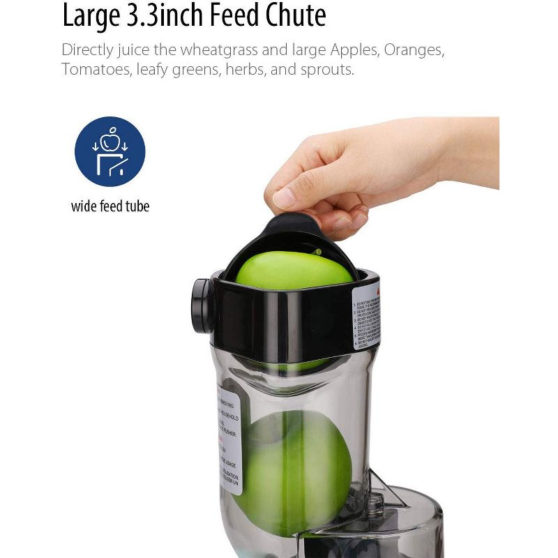 Comfee' BPA Free Masticating Juicer Extractor Food Processor w/ Ice Cream Maker Function, Mint Green