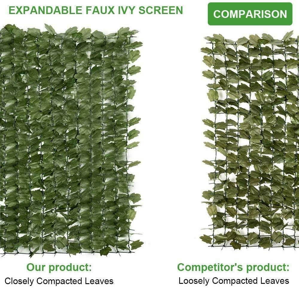 39" x 94" Artificial Plant Wall Fake Lawn Carpet Turf Simulon Leaf Fence