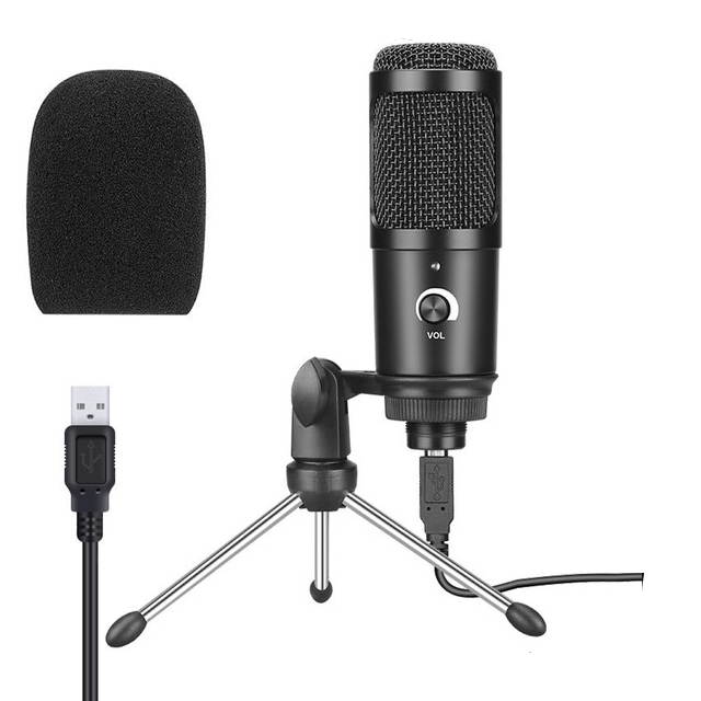 USB Microphone, Condenser Recording Microphone 192kHz/24bit Studio Cardioid Mic for PC, Laptop, Mac, Gaming, Podcast, Chatting, YouTube Videos, Voice Overs and Streaming