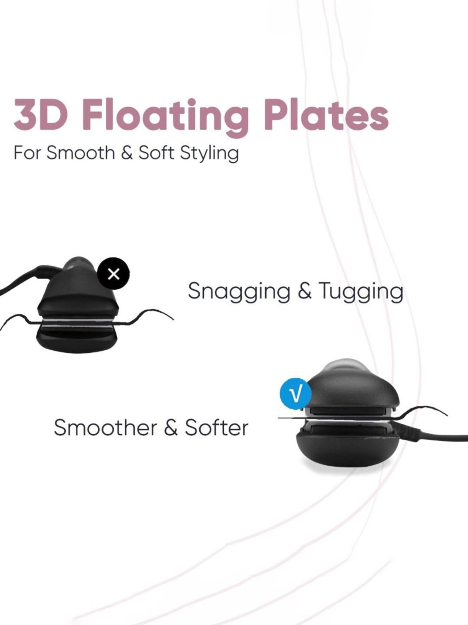 Nova NHC-522CRM Professional Hair Straightener (Black)