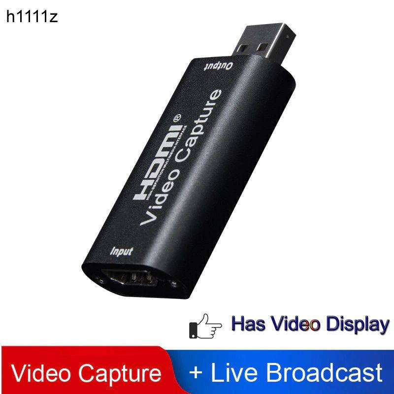 Video HDMI Capture Card USB 2.0 HDMI Video Grabber Recorder Box PS4 Game DVD Camcorder HD Camera Recording Live Streaming