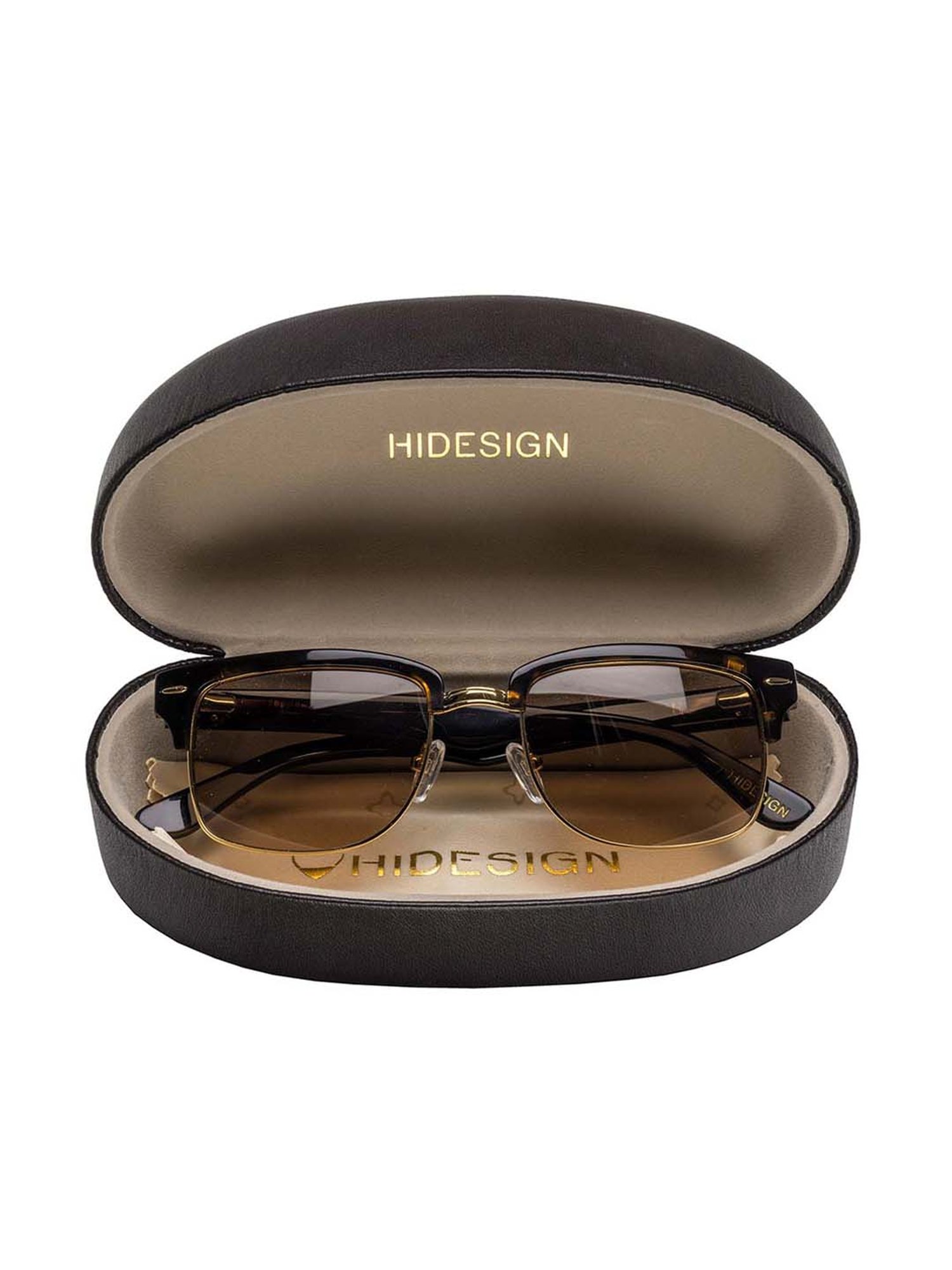 Hidesign 8903439701055 Brown Polarized Fiji Clubmaster Sunglasses