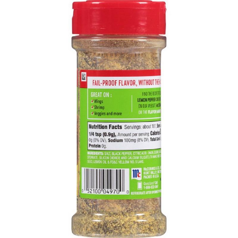 McCormick Perfect Pinch Gluten Free Lemon & Pepper Seasoning - 5.75oz