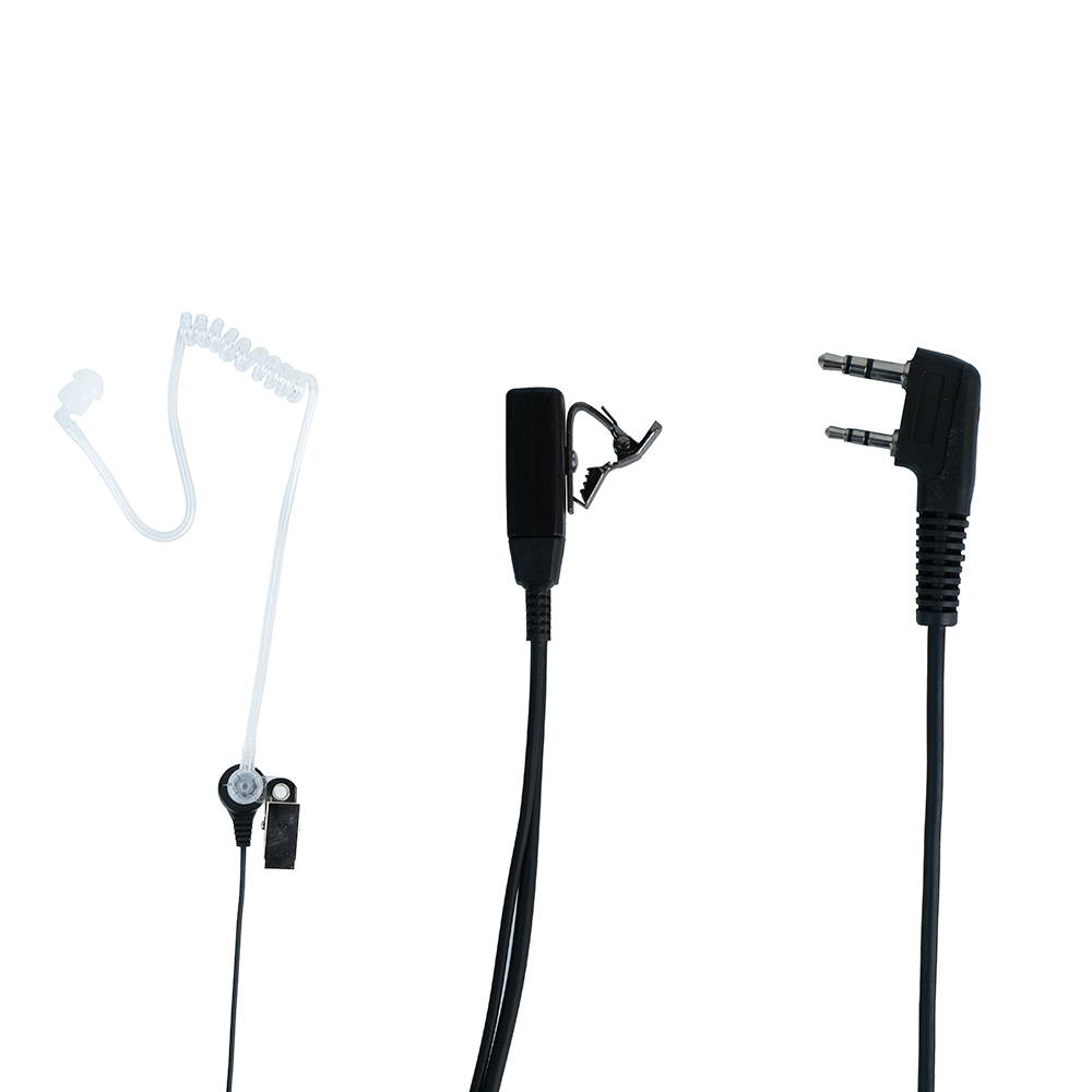 Kenwood Radio Earpiece,2 Pin Covert Acoustic Tube Earpiece Headset with Ptt Mic for Baofeng Puxing Wouxun 2 Way Radio Walkie Talkie