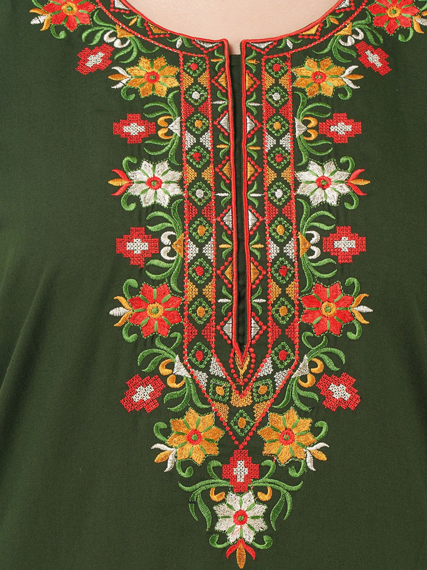 KOI SLEEPWEAR Olive Embroidered Nighty