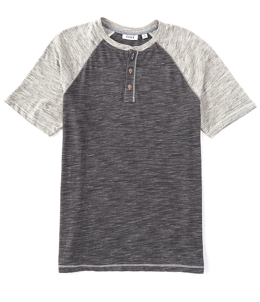 Short Sleeve Color Block Henley