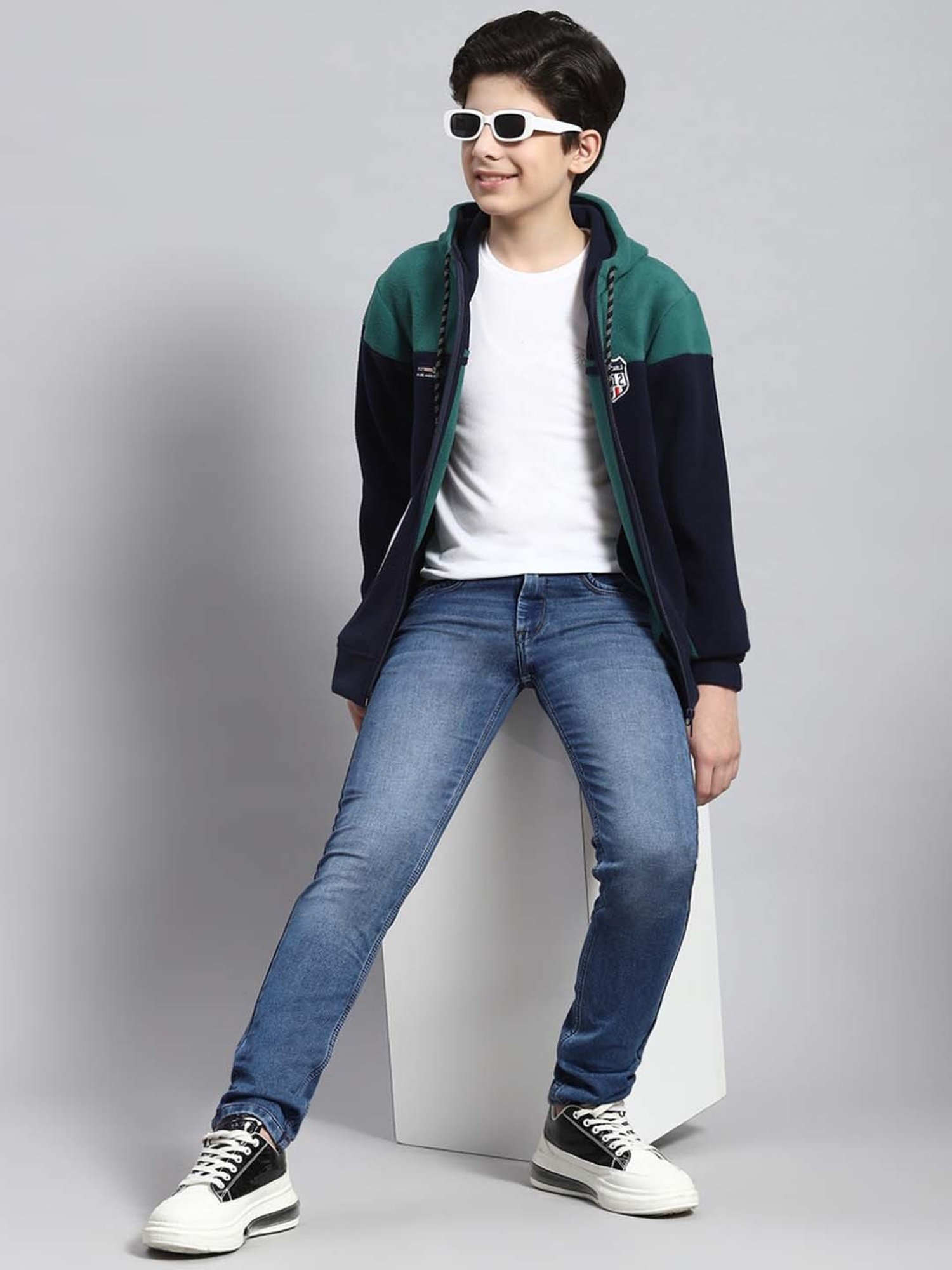 Mothercare Kids Navy Embellished Full Sleeves Sweatshirt