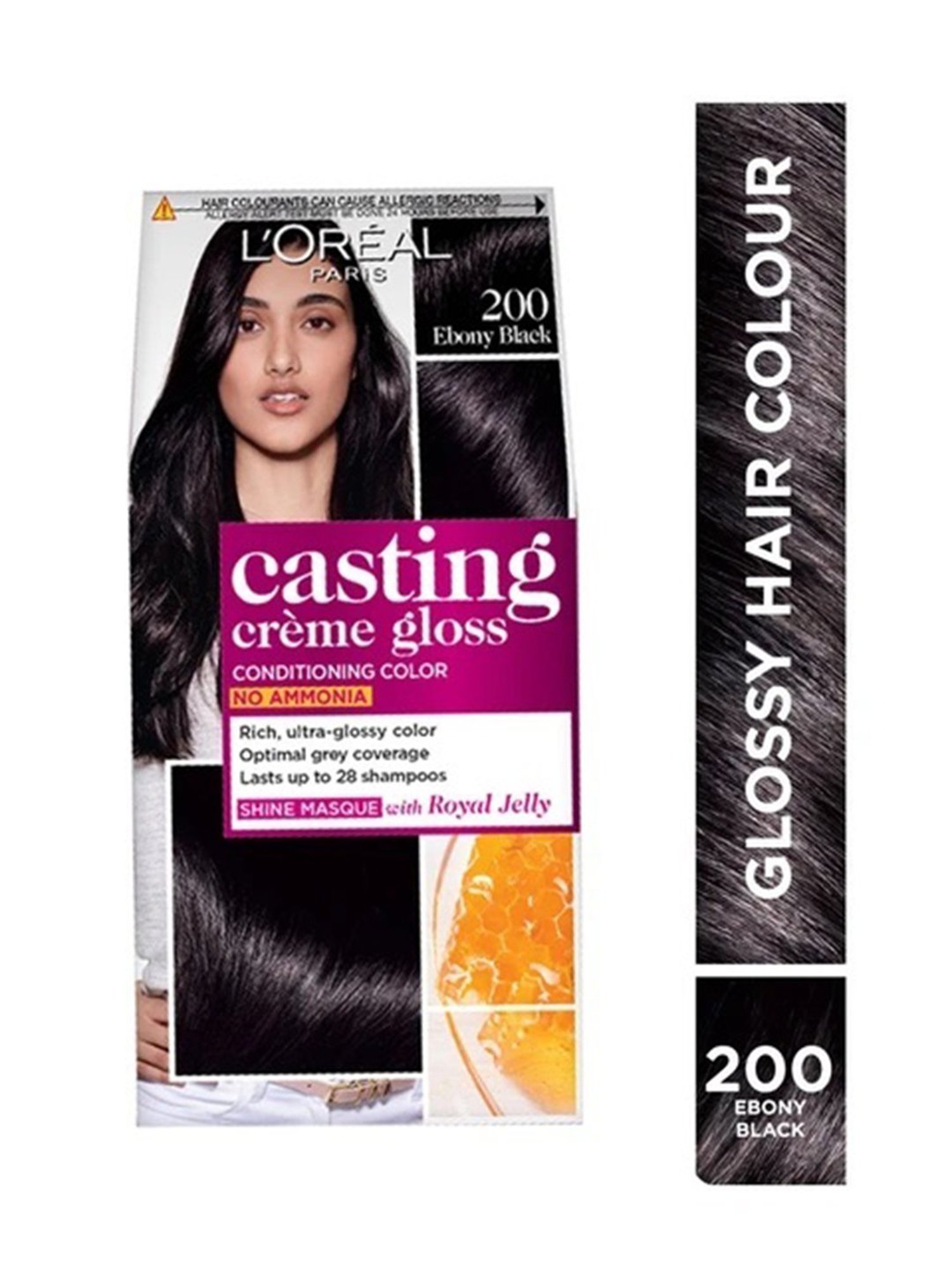 L'Oreal Pari Casting Creme Gloss Conditioning Hair Colour 400 Dark Brown - 87.5 gm + 72 ml