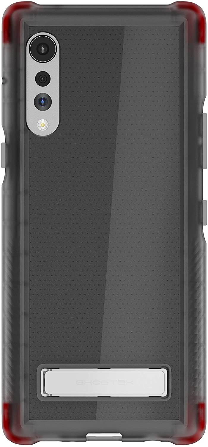 Ghostek Covert LG Velvet Case Clear with Kickstand and Grip Bumper Slim Phone Cover Ultra Thin Shockproof Design Heavy Duty Protection Wireless Charging for 2020 LG Velvet 5G (6.8 Inch) - (Smoke)