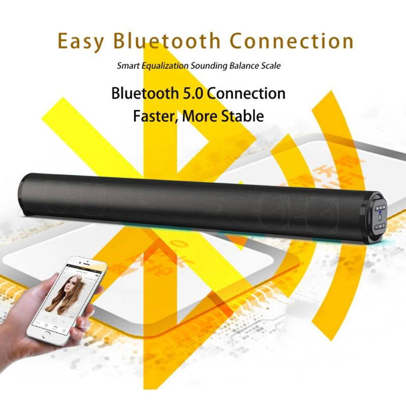 20W Soundbar Portable Column Wireless Bluetooth Speaker 5.0 BT Music Stereo Home Theater FM Radio Sound Bar For TV