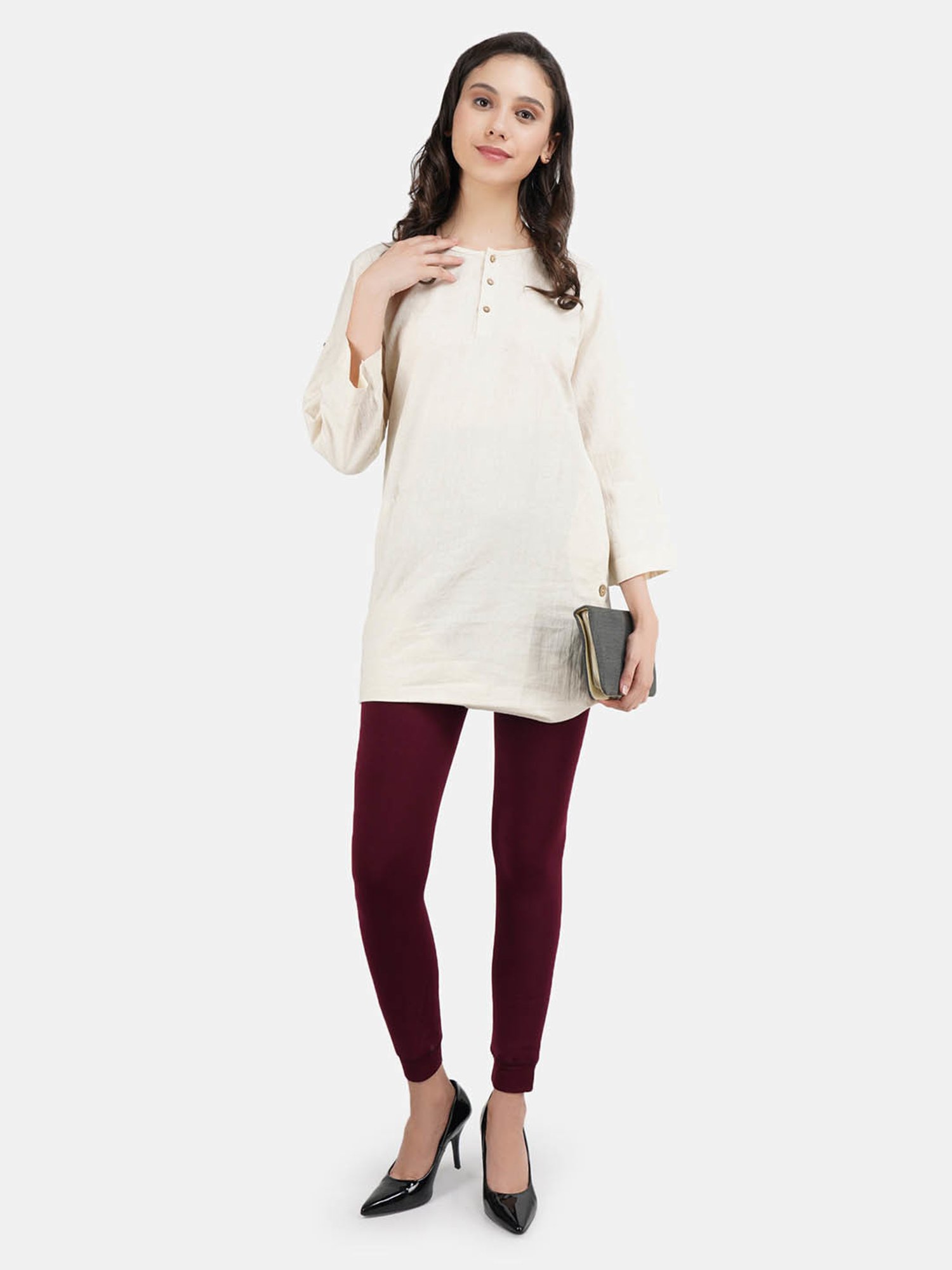 NEXT2SKIN Wine Regular Fit Leggings