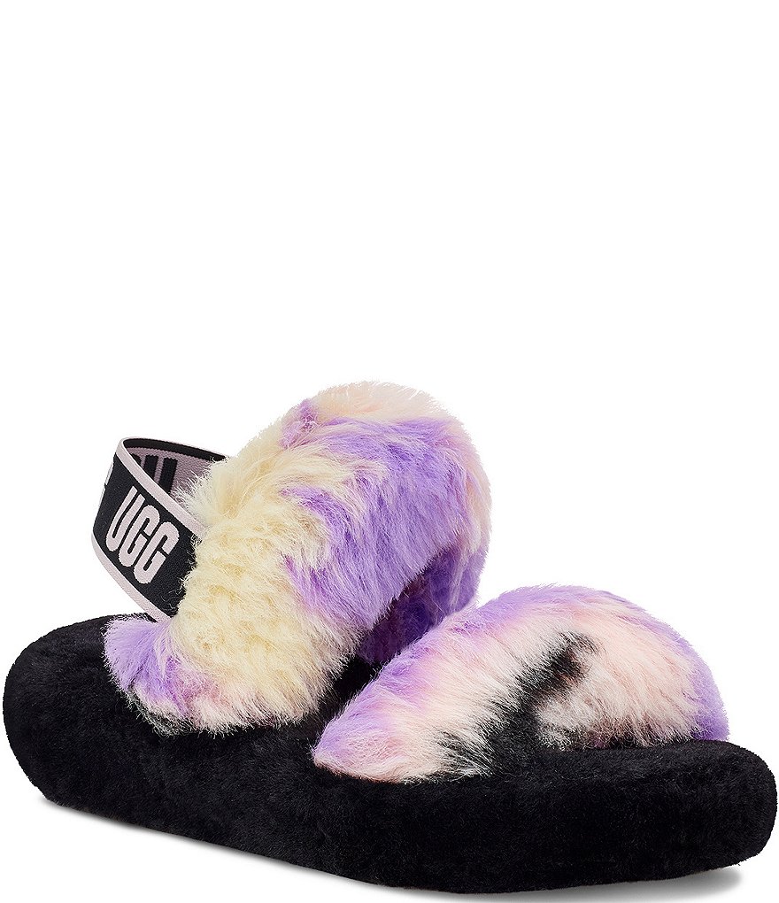 UGG&reg; Oh Yeah Tie-Dye Faux Shearling Slides
