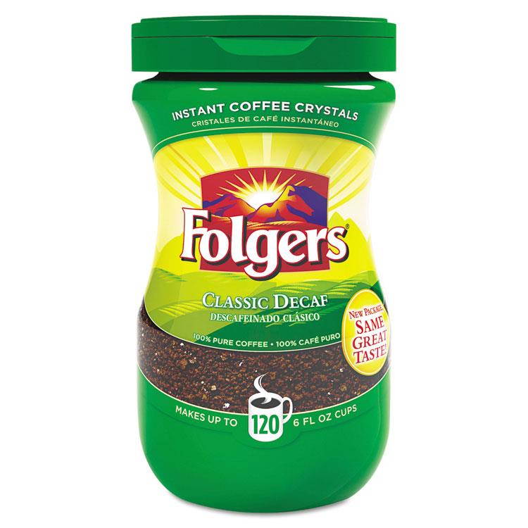Folgers Classic Decaf Instant Coffee Crystals