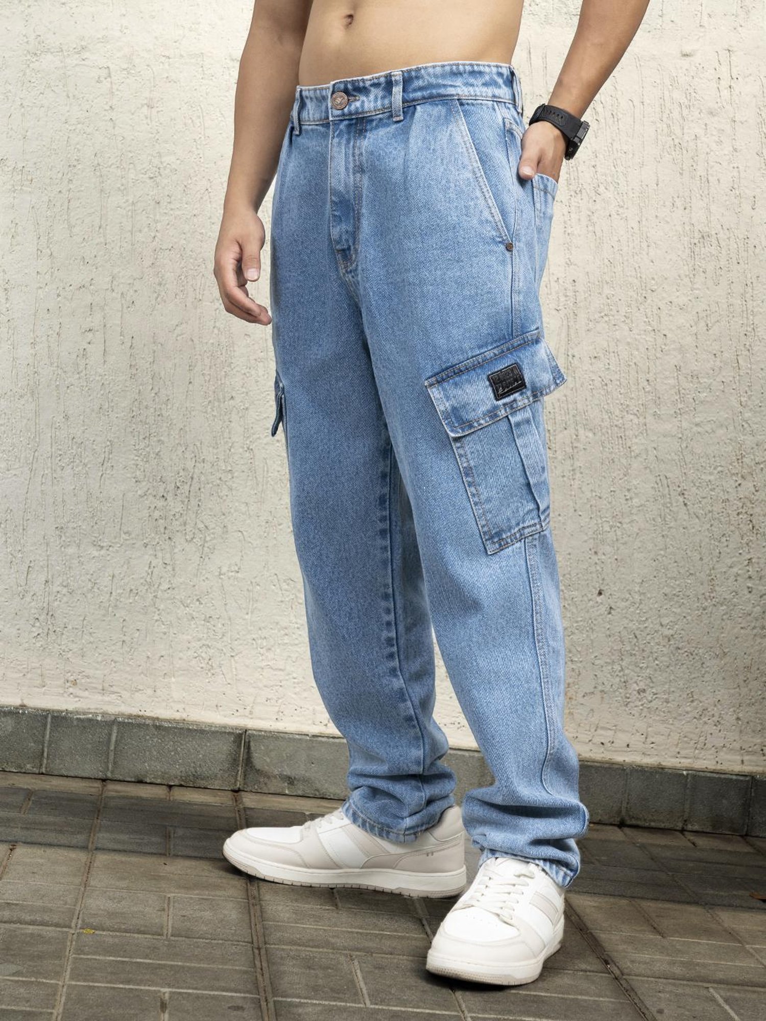 Hubberholme Men Cotton Long Sleeves Oversized Checked Double Pocket Shirt 48