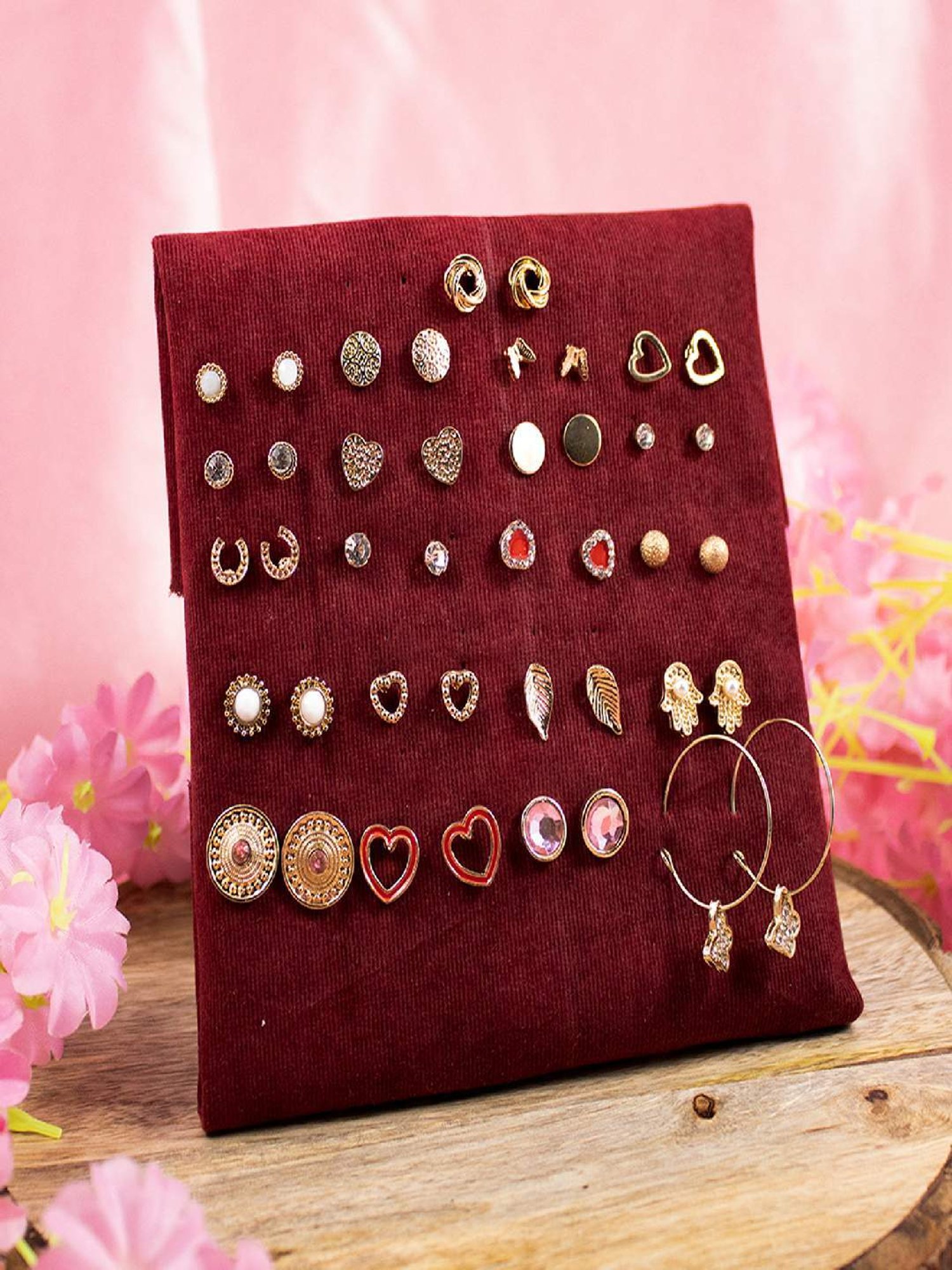 Jewelz Fashion Silver Plated Hoop & Studs Earring Set Pack of 21