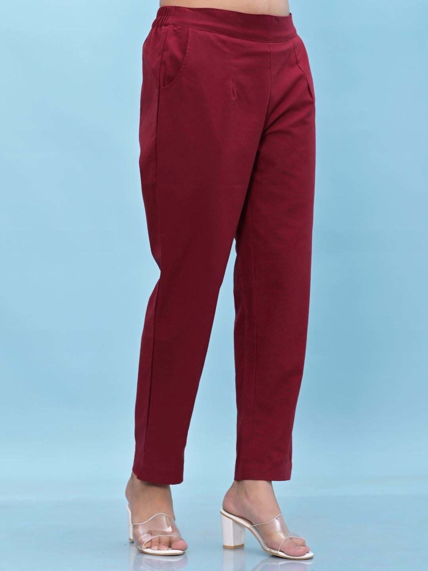 Juniper Maroon Cotton Pants