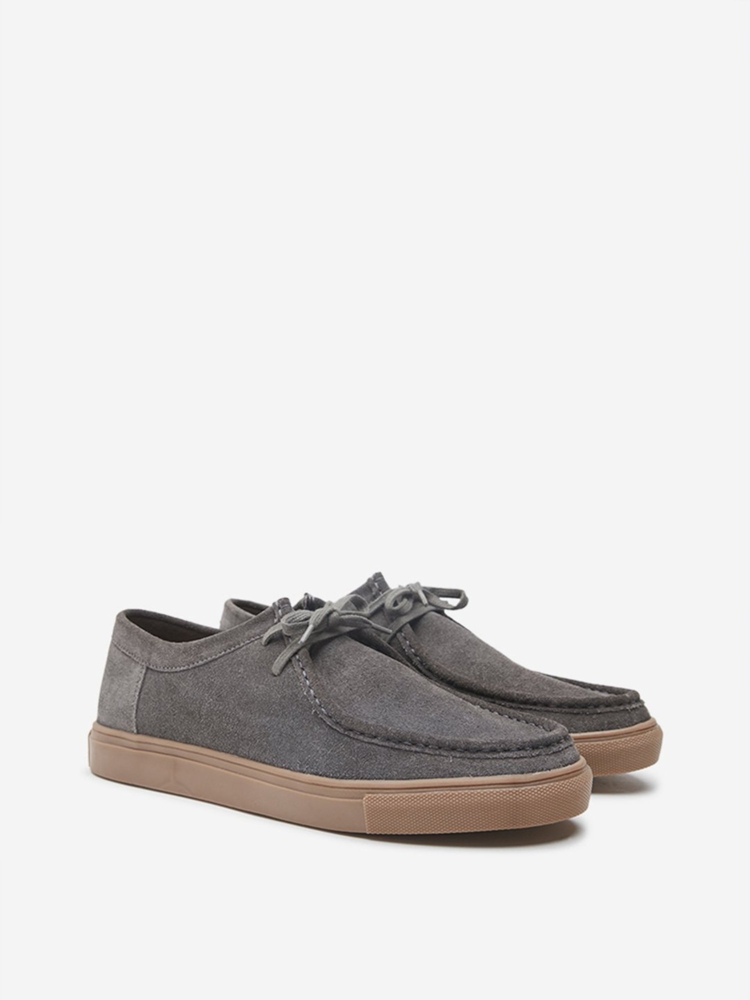 SOLEPLAY by Westside Grey Lace-Up Suede Shoes
