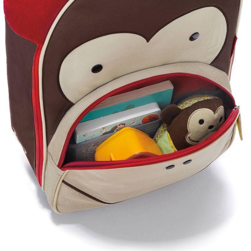 Skip Hop Zoo Little Kid & Toddler Rolling Carry On Suitcase - Monkey