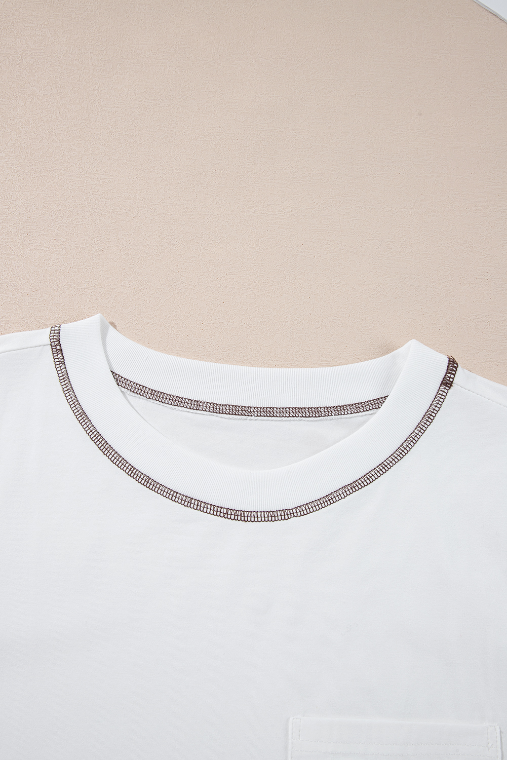 Red Cheetah Print Casual Short Sleeve Crew Neck T Shirt