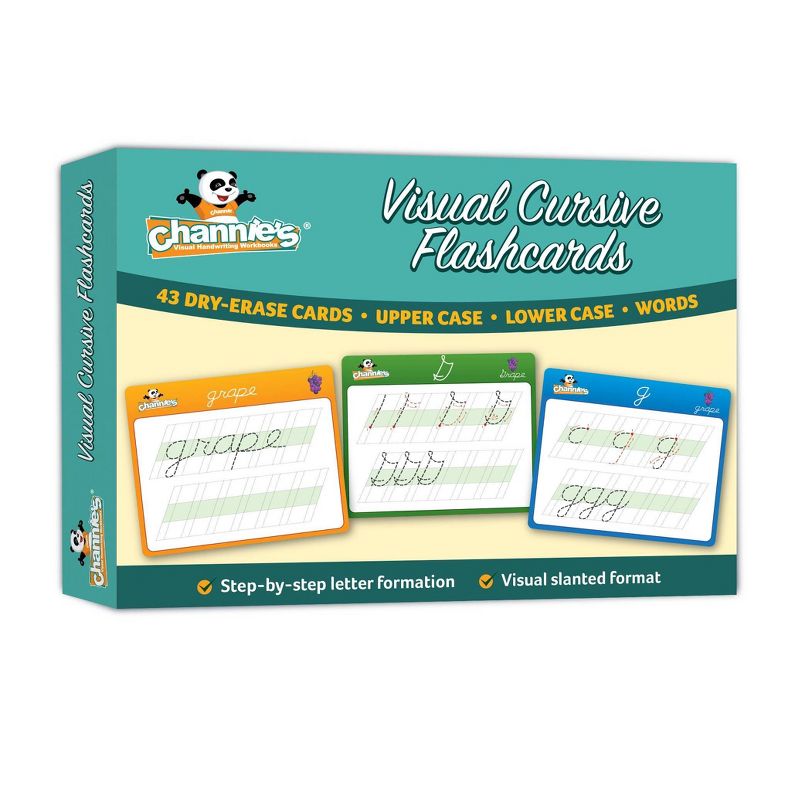 Visual Dry Erase Cursive Flashcards - Channie's