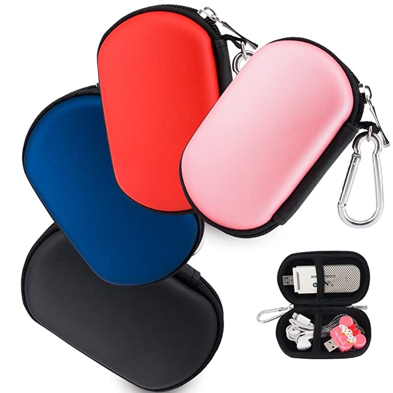 Universial Portable Waterproof Shockproof Electronic Accessories Organizer Holder/USB Flash Drive Case Bag - Pink