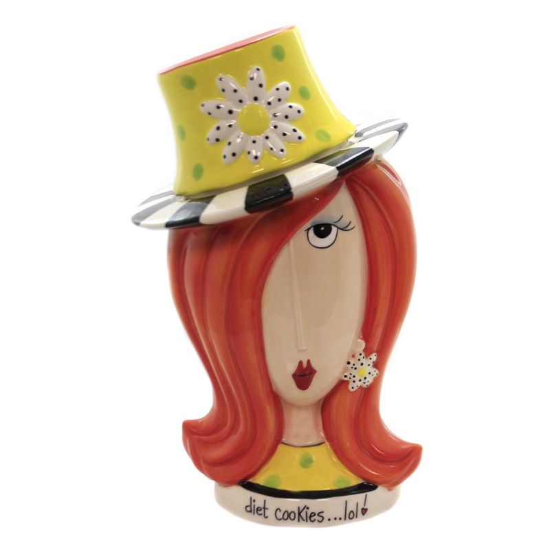 Tabletop 11.0" Daisy Lady Cookie Jar Kitchen Treats Cosmos Gifts Corp.  -  Food Storage Containers