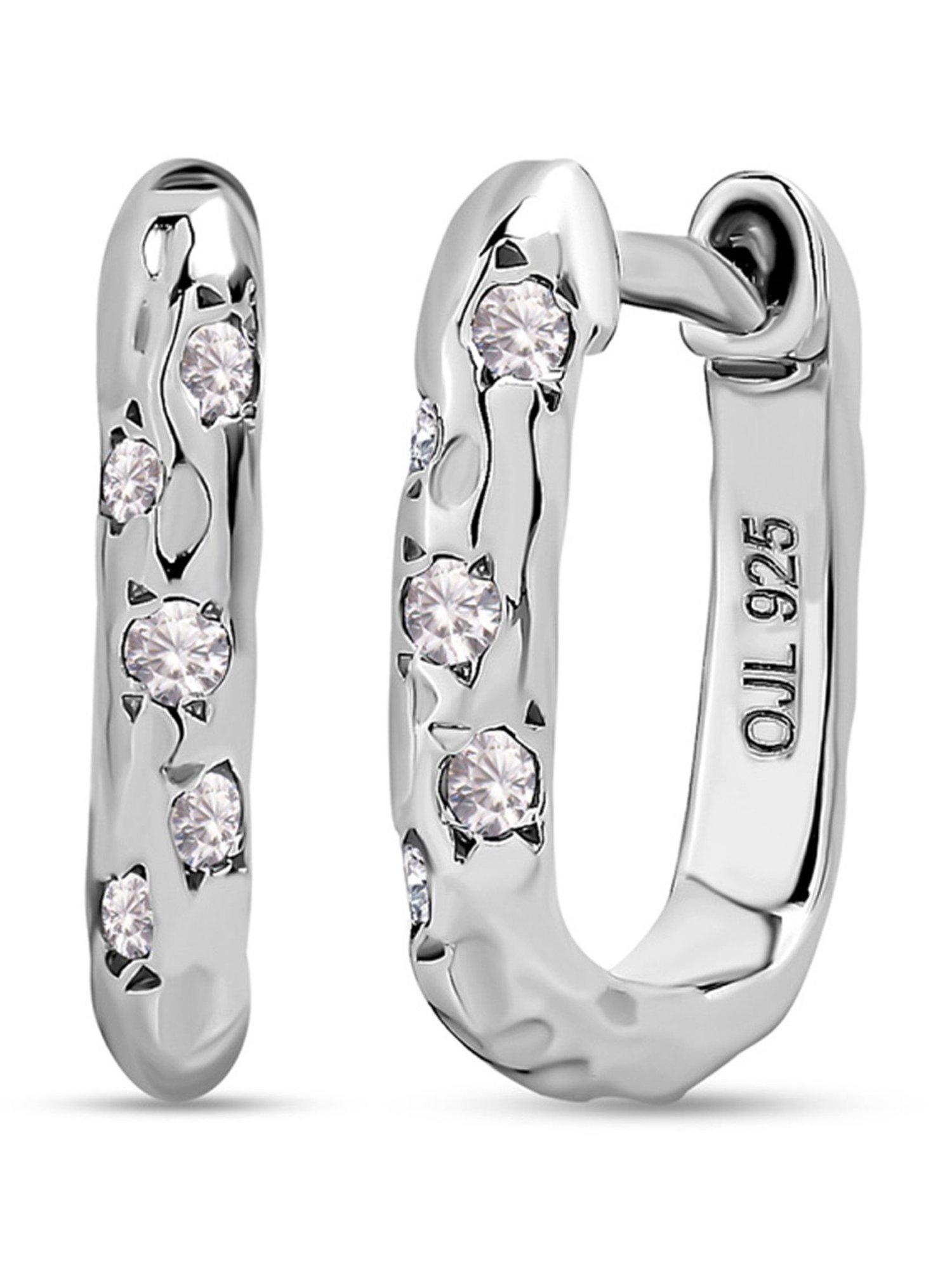 Ornate Jewels 925 Sterling Silver Huggie Hoop Earrings for Women