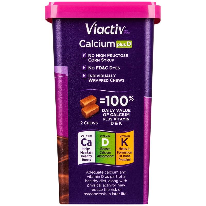 Viactiv Calcium Plus Vitamin D Soft Chews - Milk Chocolate - 100ct