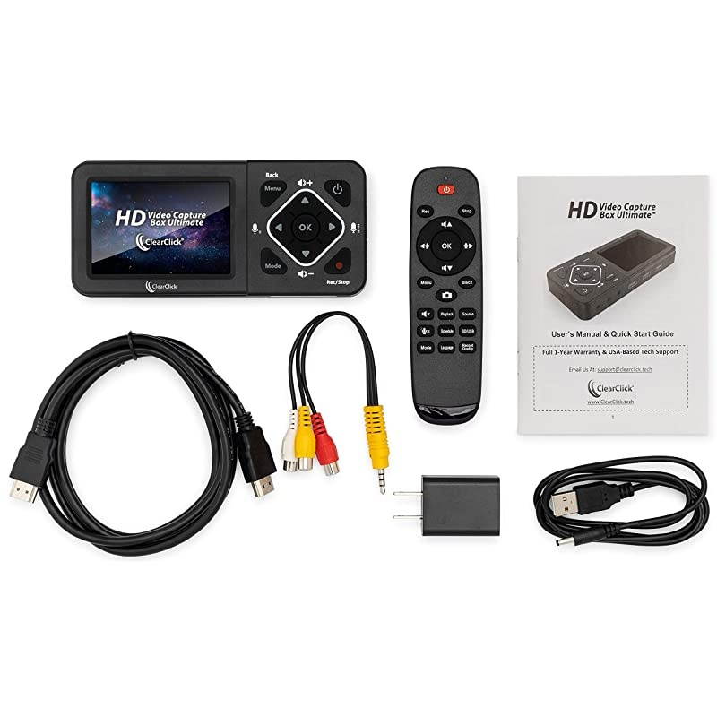 HD Video Capture Box Ultimate - Capture and Stream Video from HDMI, RCA, VHS, VCR, DVD, Camcorders, Hi8