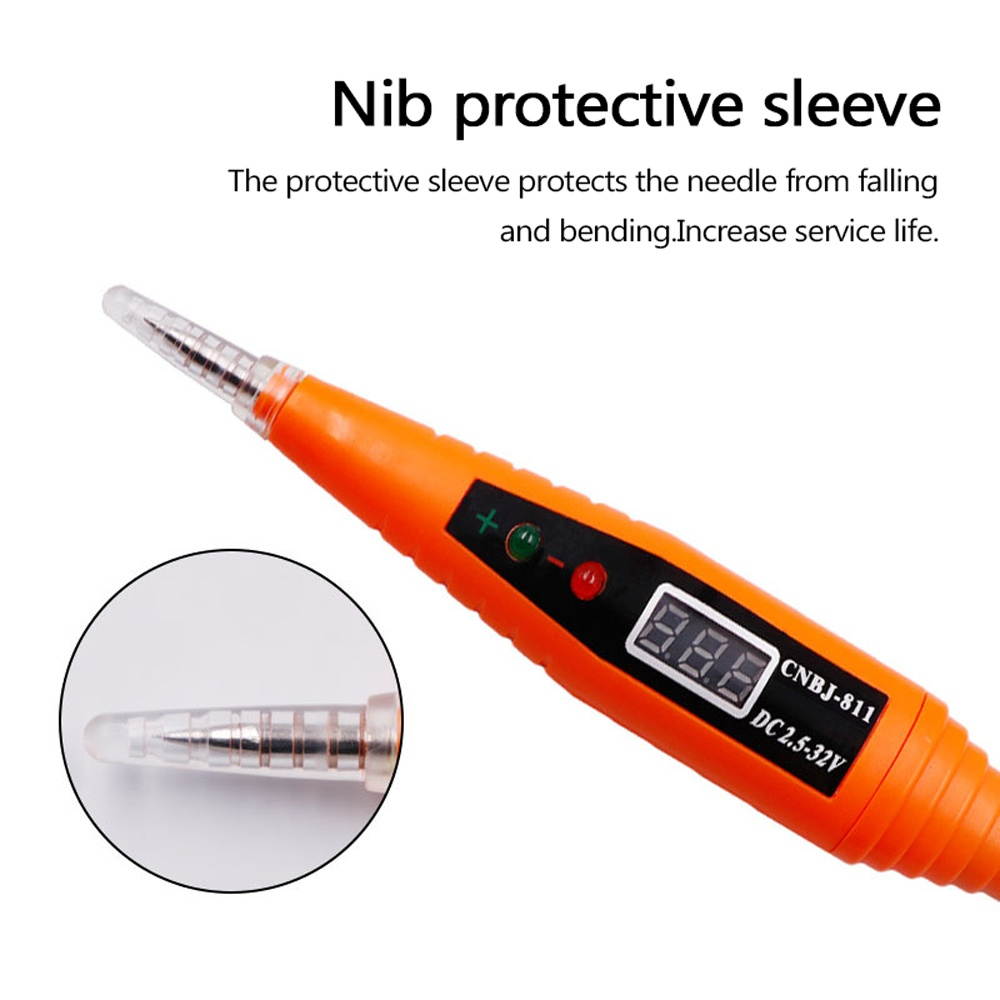 Car Electrical Circuit Test Pen Digital Display Auto Voltage Testing Diagnostic Pen Repairing Tools Car Accessories