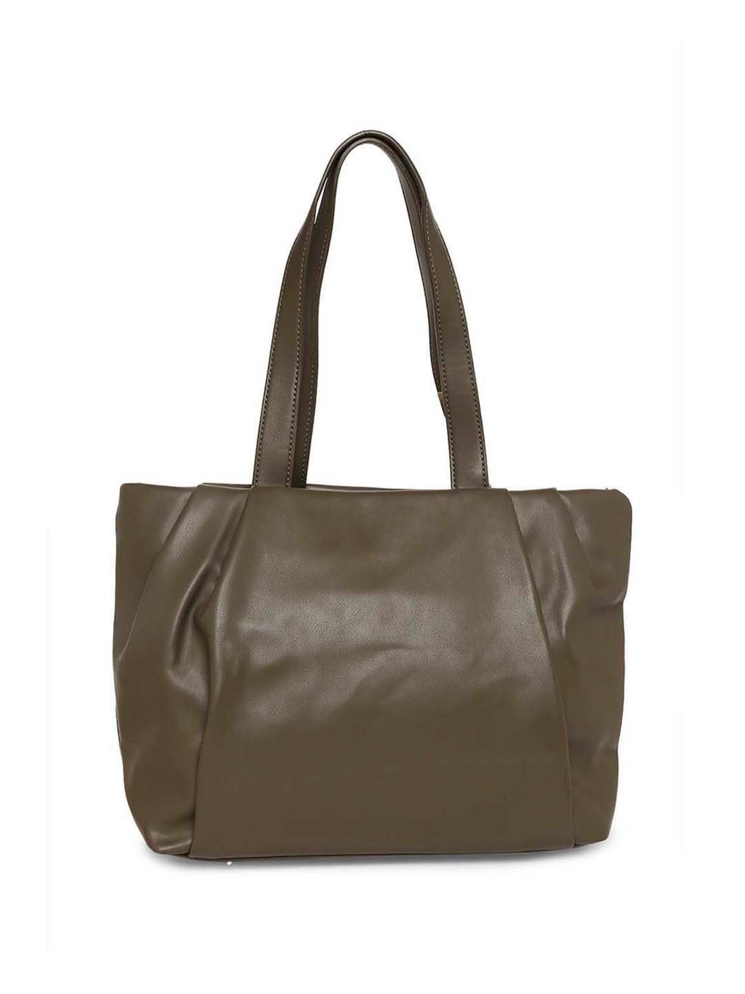 Marina Galanti Olive Solid Medium Tote Handbag