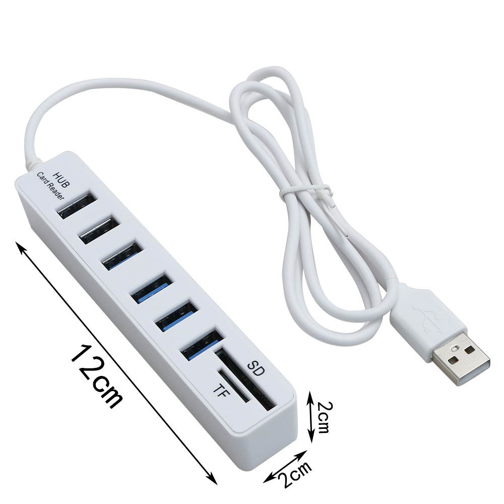 USB Hub 2.0 Multi USB 2.0 Hub USB Splitter High Speed 3 6 Ports 2.0 Hab TF SD Card Reader All In One For PC Computer Accessories
