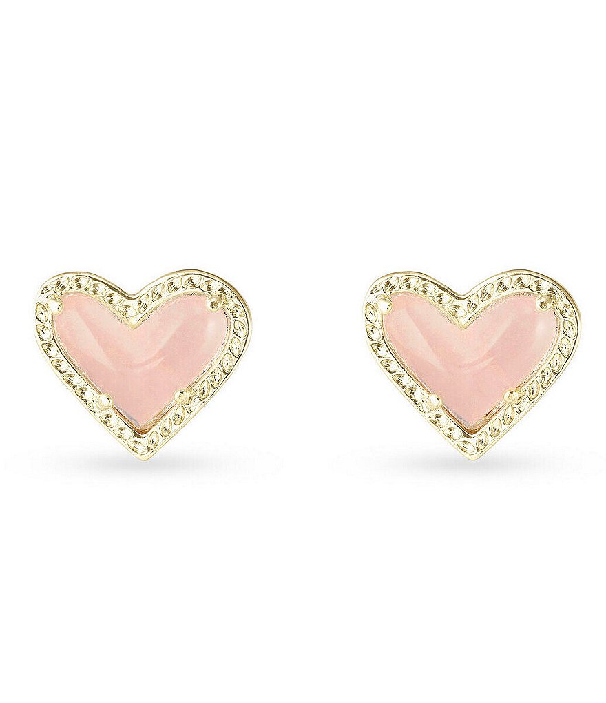 Kendra Scott Ari Heart Gold Stud Earrings