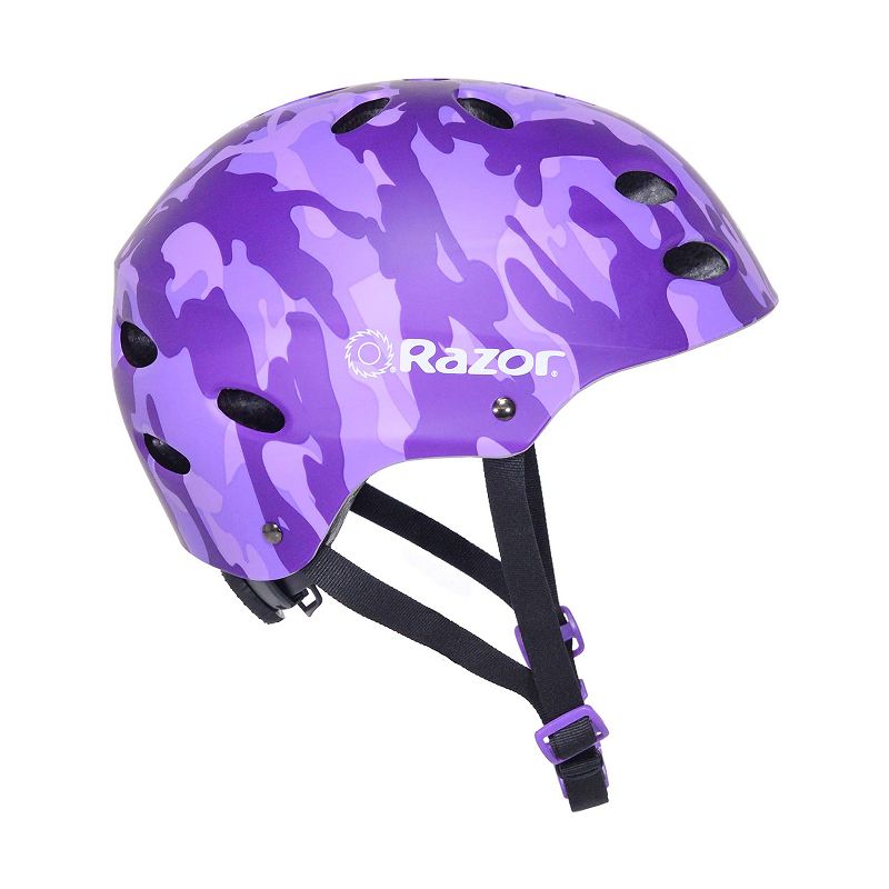 Razor 97868 V-17 Youth Kids Safety Multi Sport Bicycle Helmet For Children 8-14 with 17 Cooling Vents, Adjustable Strap, and Padding, Purple