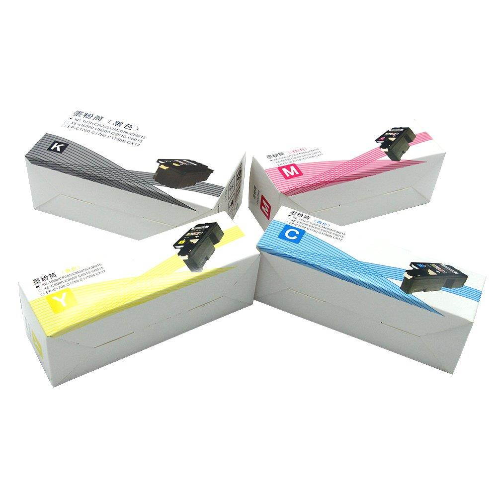 CMYK 4Packs High Yield Toner cartridges 1Set Replacement for DELL E525W (1 BLACK, 1 CYAN, 1 YELLOW, 1 MAGENTA)