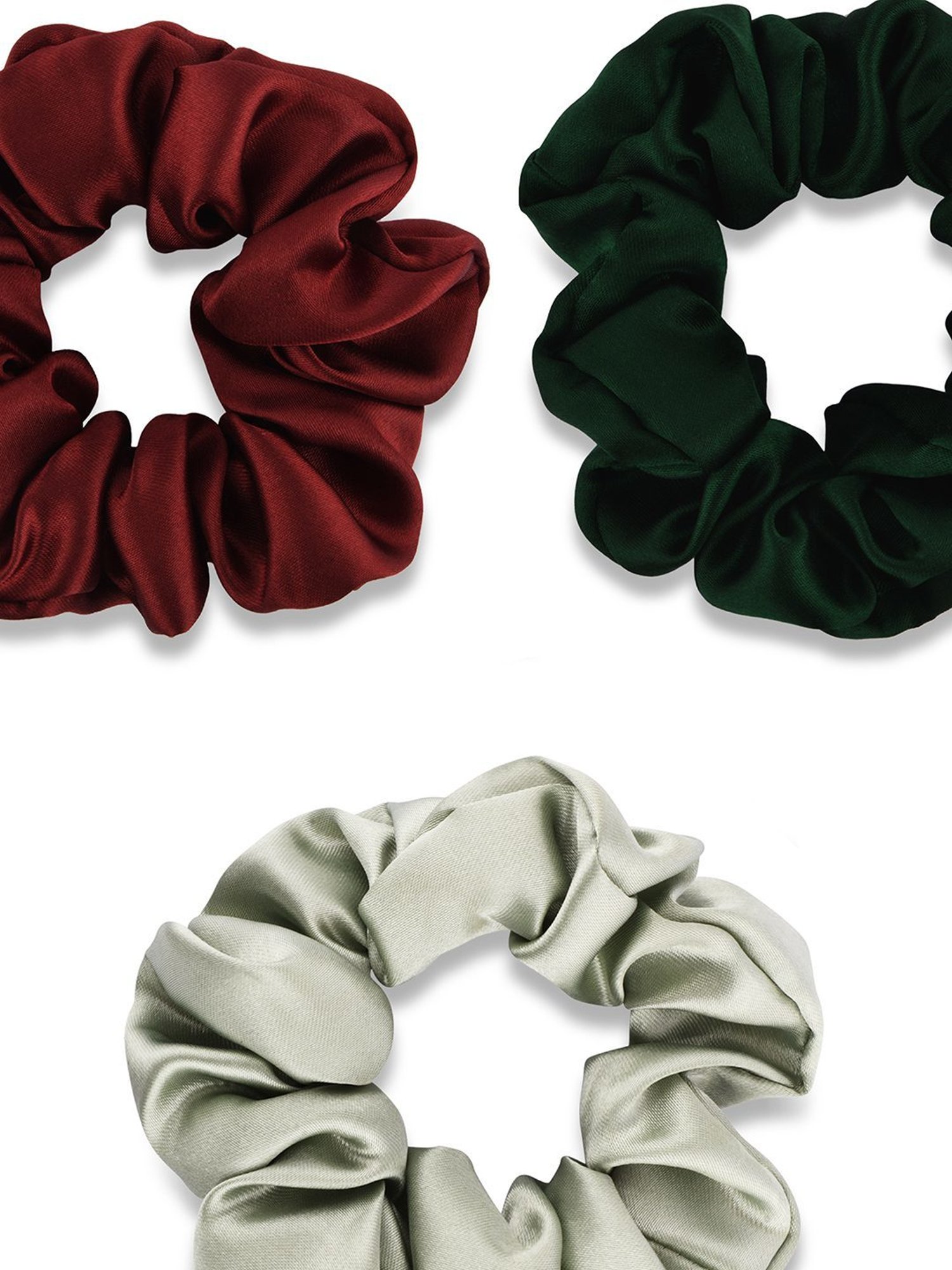 ToniQ White Printed Ponytail Holder Scrunchie