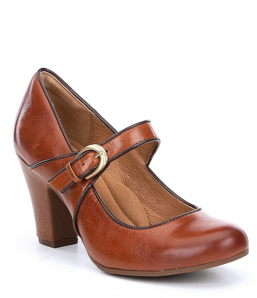 Deltan Tessa Croc-Embossed T-Strap Block Heel Pumps