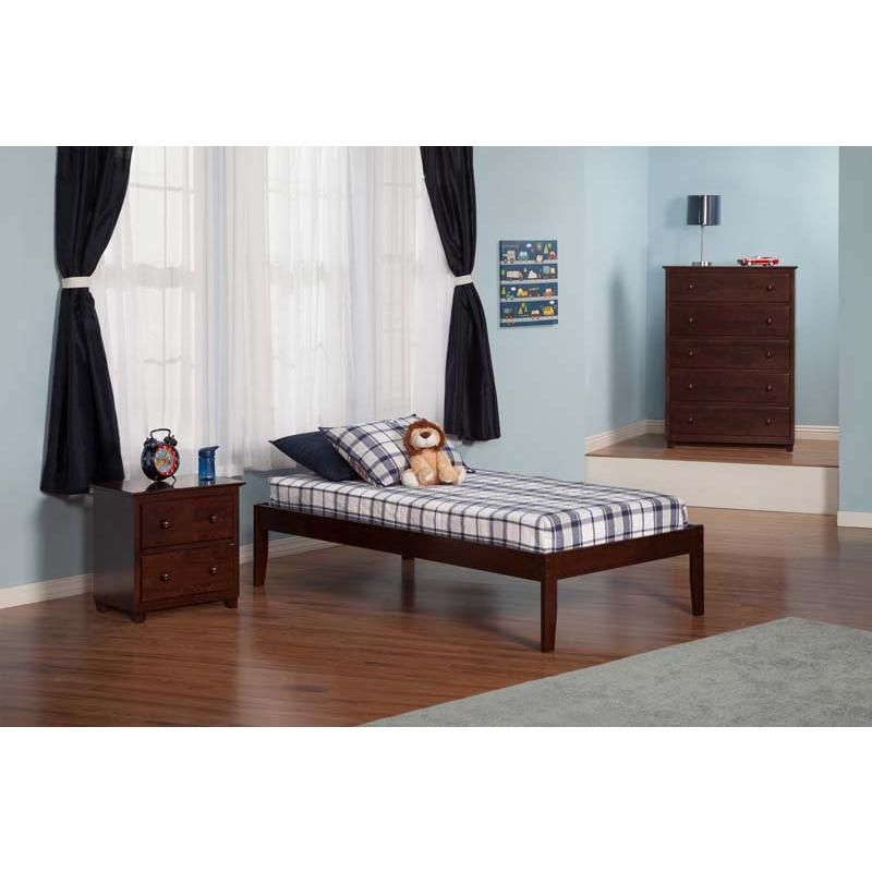 Concord Twin Open Foot Antique Walnut - Atlantic Furniture