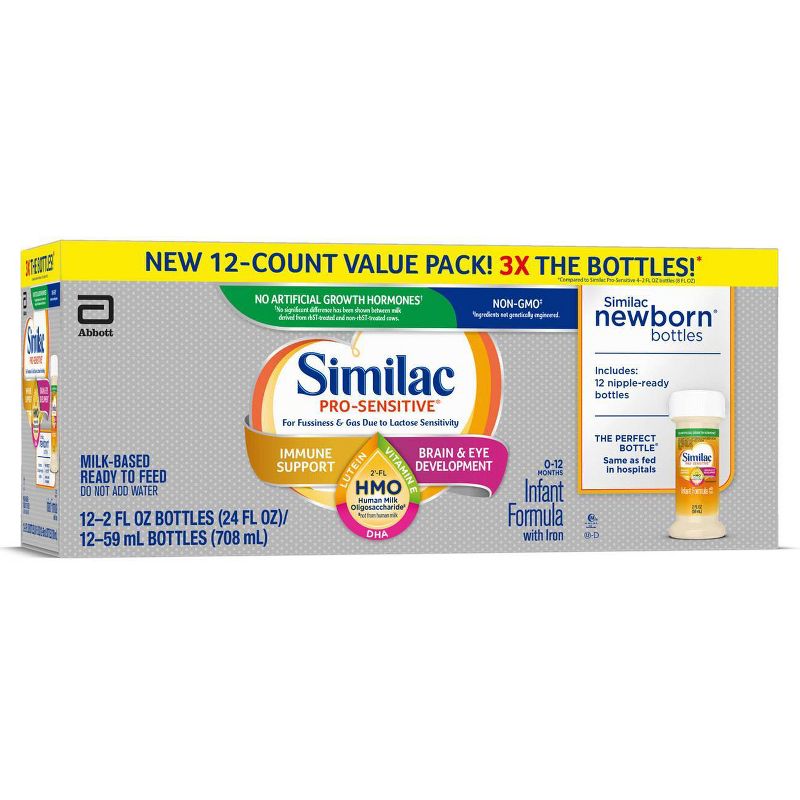 Similac Pro-Sensitive Non-GMO Infant Formula with Iron - 12ct/2 fl oz Each