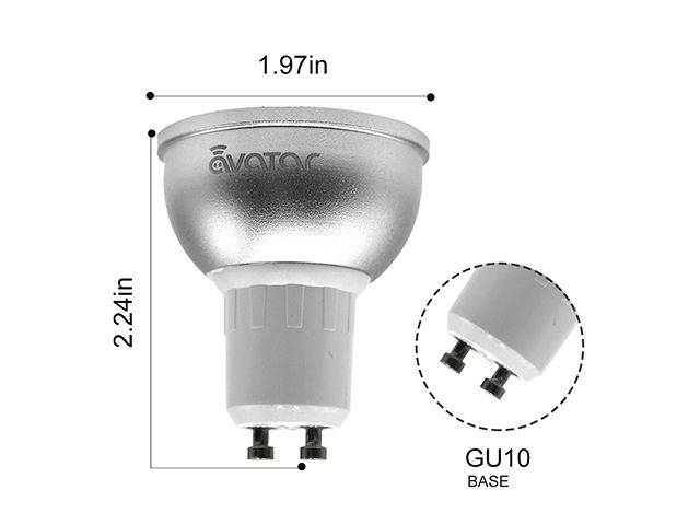 Avatar Controls Wifi Bulb, GU10 Dimmable Smart LED Light Bulb with APP Remote Control ON/OFF/Color Switch, Compatible with Amazon Alexa/Google Assistant/IFTTT (2 Pack)
