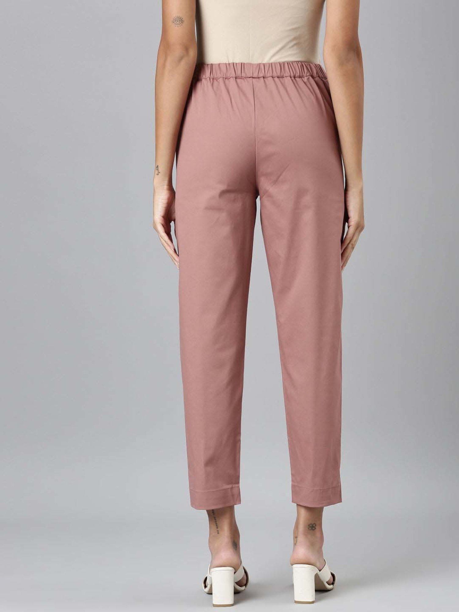 Go Colors! Pink Mid Rise Formal Trousers
