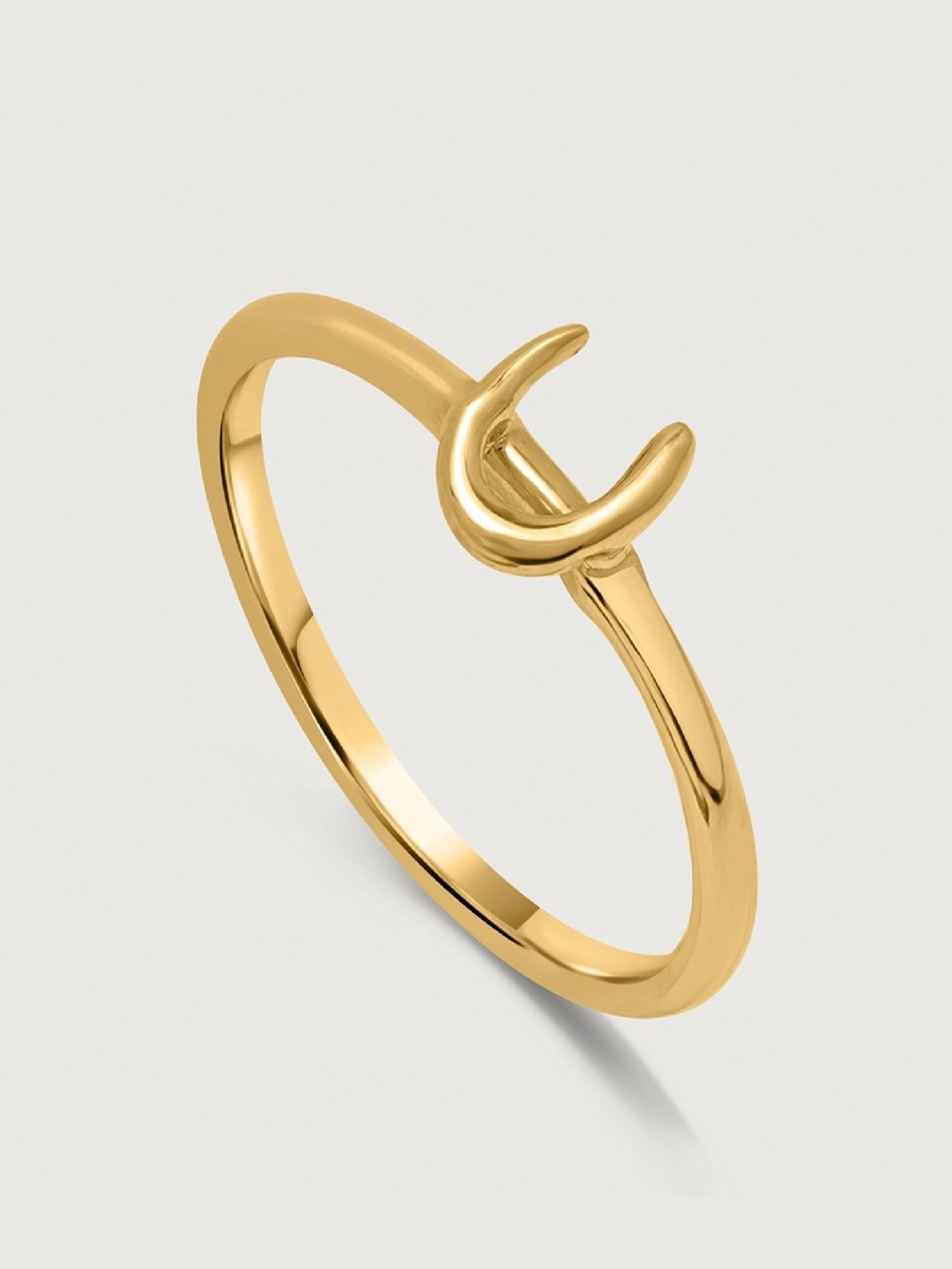Mia by Tanishq Letter U 14k Yellow Gold Initial Ring