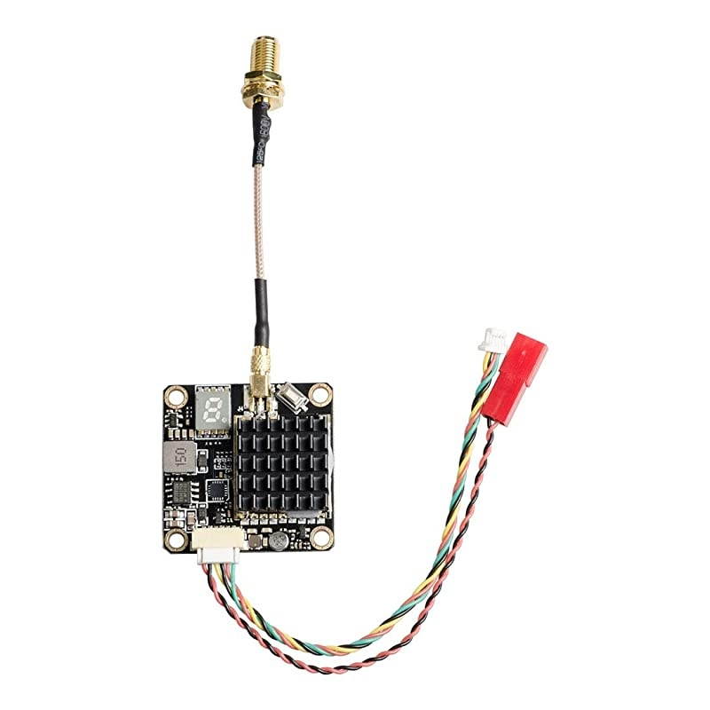 FPV VTX PIT/250/500/1000/2000mW Long Range Switchable Transmitter Support OSD Configuration Using Smart Audio and Microphone with MMCX, FC Uart for Racing Drone RC Drones Quadcopter RC Car