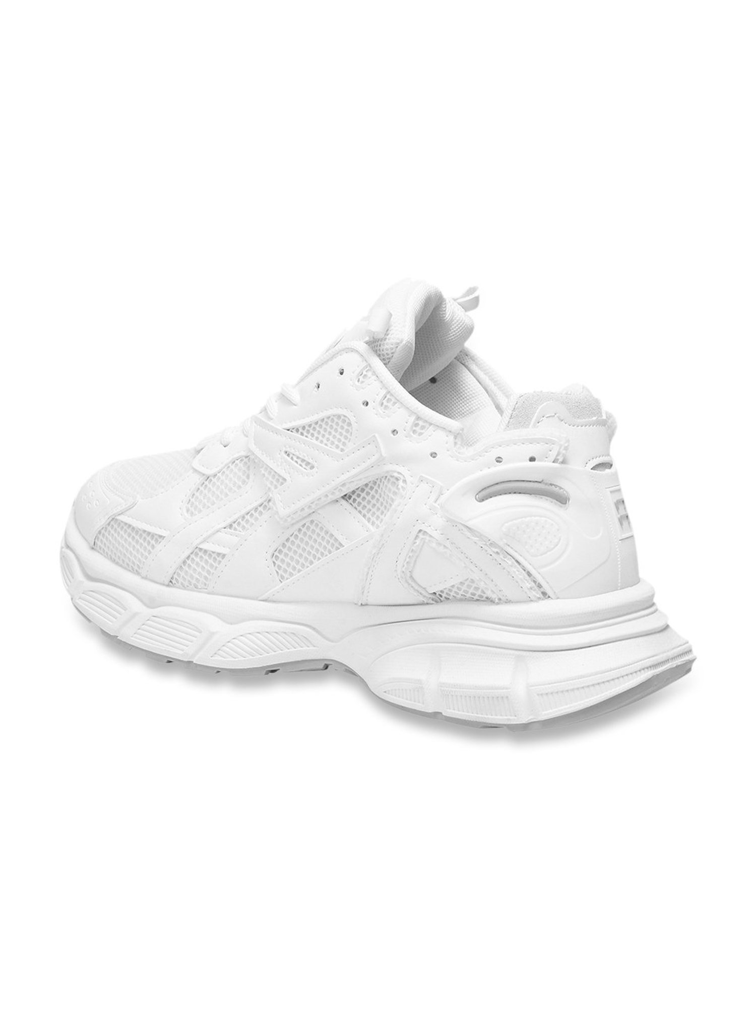The White Pole Men's White Casual Sneakers