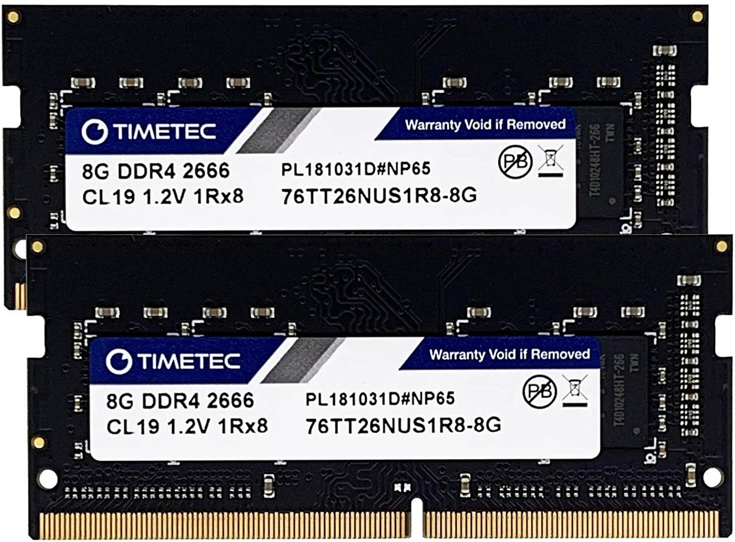 Timetec Hynix IC 8GB DDR4 2400MHz PC4-19200 Unbuffered Non-ECC 1.2V CL17 1Rx8 Single Rank 260 Pin SODIMM Laptop Notebook Computer Memory RAM Module Upgrade (8GB)