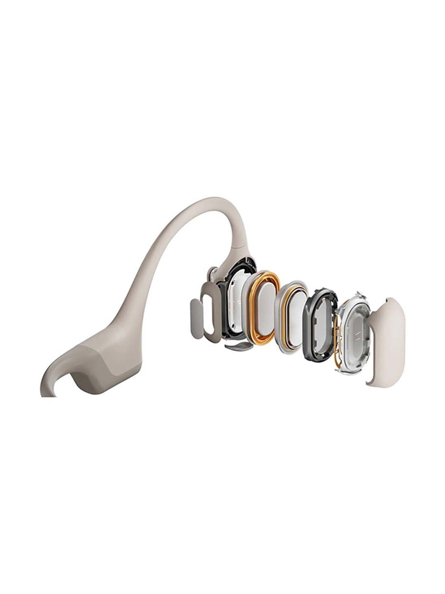 Shokz OpenRun Pro Open-Ear Bluetooth Bone Conduction Sport Headphones (Beige Gold)