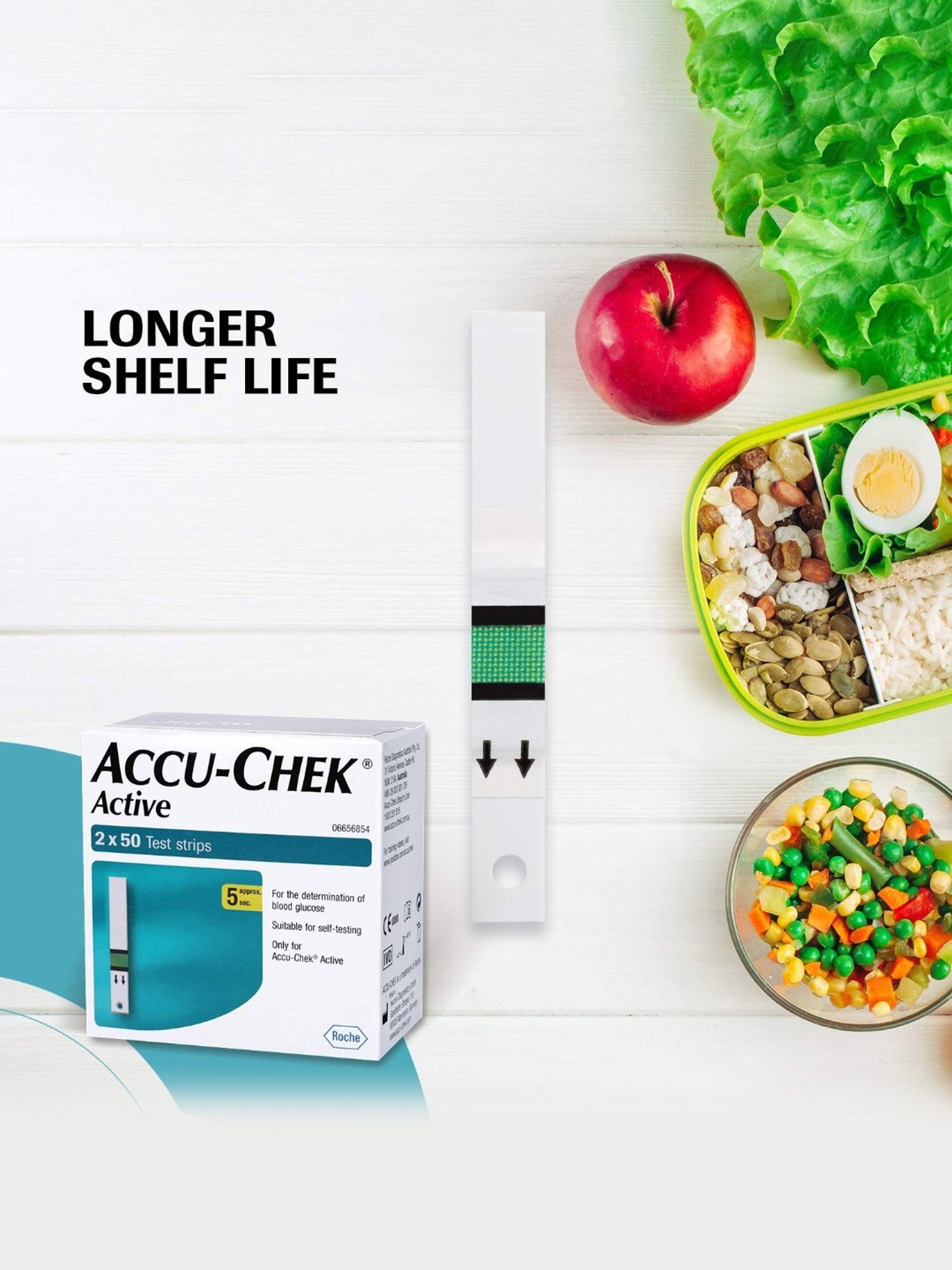 Accu Chek Active 100 Strips (Multicolor)