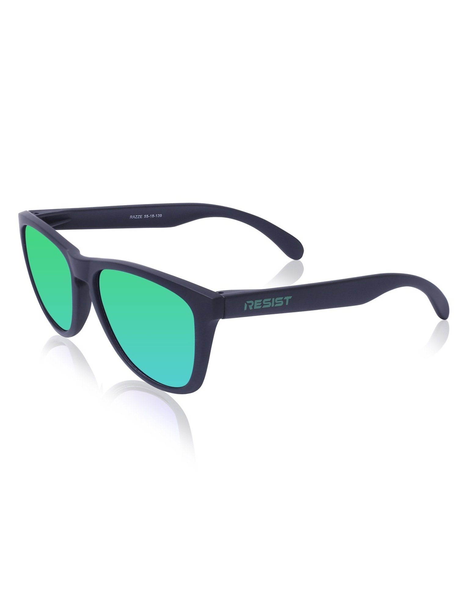 Resist Eyewear Green Wayfarer UV Protection Unisex Sunglasses